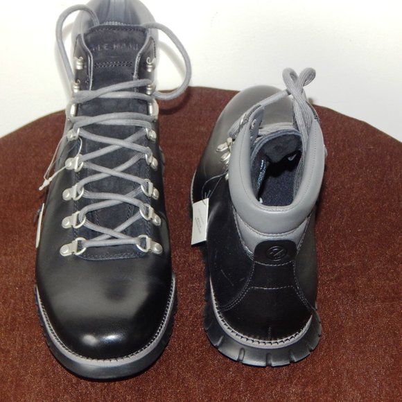 NIB Men's Cole Haan ZEROGRAND Waterproof Hiker C35594 Boots Black - Picture 4 of 7